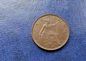 Stare monety 1 farthing 1934 Anglia