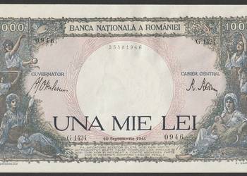 RUMUNIA 1000 LEI 1941 - G.14 - STAN BANKOWY UNC