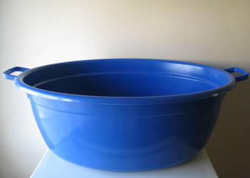 Duża miska, wanienka owalna 60 l pranie miednica basenik balia niebieska