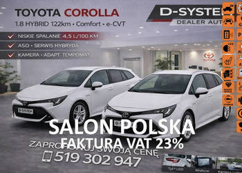 Toyota Corolla 22 Salon Polska 1.8 HYBRID 1wł z Pakietem TECH Zimowy Bezwy…