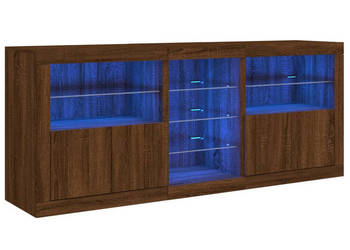 Szafka z oświetleniem LED brązowy dąb 162x37x67 cm WM-3209036