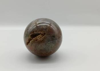 Kolekcjonerski Jaspis piękna kula sfera 55mm podstawka drewniana