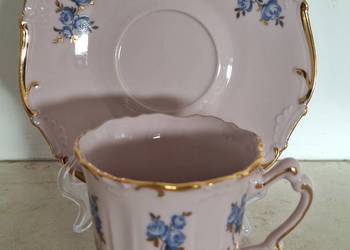 Amis RGK Różowa porcelana Duo filiżanka spodek Czechosłowacja Amis RGK Różowa porcelana Duo filiżanka spodek Czechosłowacja