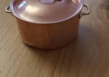 Miedziany garnek sygnowany z Portugalii