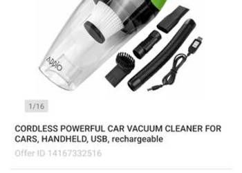 CORDLESS POWERFUL CAR VACUUM CLEANER FOR CARS, HANDHELD, USB, rechargeable