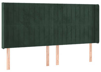 Zagłówek uszak ciemnozielony 203x16x118/128 cm aksamit WM-3119887