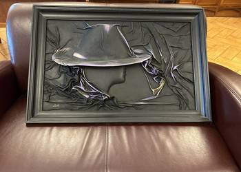 obraz ze skóry 3D 90 cm na 60 cm