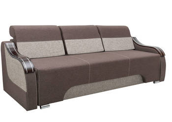 Kanapa Tapicerowana Jasnobrązowa z Bokami KAROL