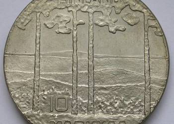 Finlandia	10 markkaa 1975 - Urho Kekkonen - srebro - stan 1/2
