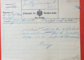 ( 1110 ) Telegram Stettin