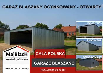 Wiata Ocynkowana / Garaż Blaszany / Montaż Gratis  – Maj-BlacH