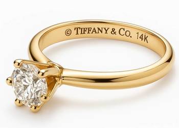 TIFFANY&Co. Pierścionek złoty 14K brylant 0.75ct VVS1 r. 12