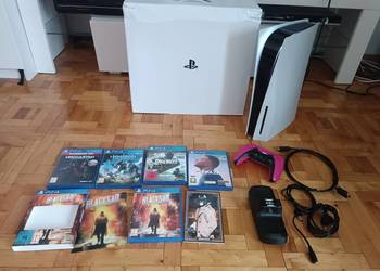 Konsola PlayStation 5, pad, ładowarka, ponad 10 gier!