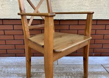 Krzesło z podłokietnikami Ikea Ingolf  drewniane