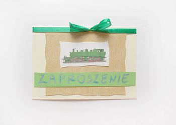 lokomotywa zaproszenie, puste zaproszenia  na różne okazje