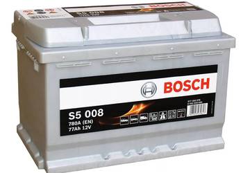Akumulator 77Ah 780A Bosch S5008 PRAWY PLUS