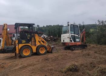 1cx jcb mini koparka ładowarka 4x4 i Terex koparka
