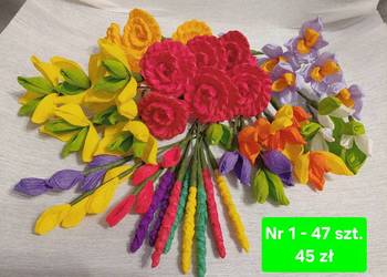 Zestaw nr 1 - 47 szt. kwiatów,  palma wielkanocna