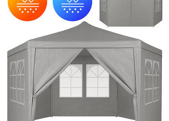 Namiot pawilon ogrodowy handlowy 2x2x2 m z oknami szary MultiGarden