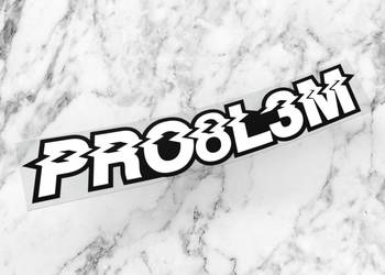 Naklejka K13 + PRO8L3M 11 x 2 cm problem p8m #1
