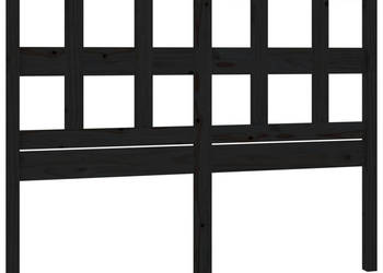 Wezgłowie łóżka czarne 1655x4x100 cm lite drewno sosnowe WM-818934