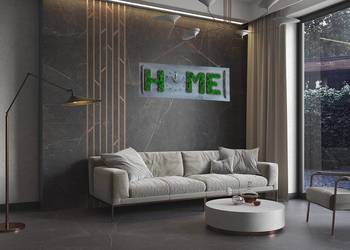 Zegar HOME z mchem chrobotkiem 30x80 cm