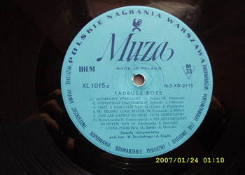 POP LP; Tadeusz Ross--Słomkowy przyjaciel. Muza, [bez okładki ]