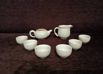 Chiński/wschodni podróżny serwis porcelanowy do ceremonii parzenia herbaty