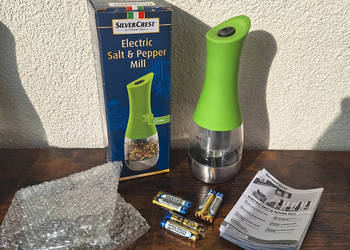 Silvercrest elektryczny młynek zielony do pieprzu lub soli