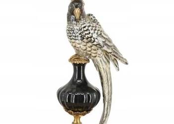 Świecznik Porcelanowy Papuga - Porcelana + Brąz - Dekoracja Ozdoba