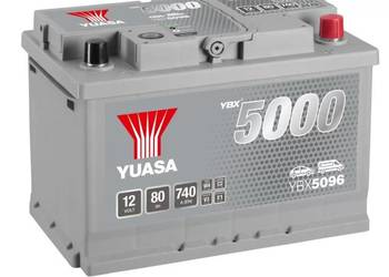 Akumulator 12V 80Ah 740A Yuasa Silver  Prawy Plus