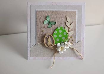 Kartka ręcznie robiona Świąteczna Wielkanoc 2