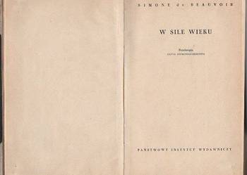 (7607) W SILE WIEKU – SIMONE DE BEAUVOIR