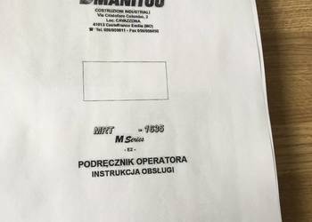 dtr instrukcja obsługi ładowarka manitou mrt 1635 i inne