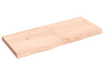 Półka 120x50x(2-6) cm surowe lite drewno dębowe WM-363577