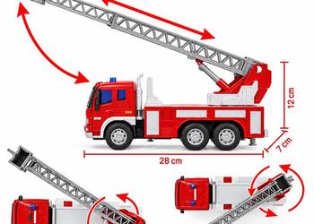 GizmoVine wóz strażacki 1:16 drabina 360° światło dźwięk