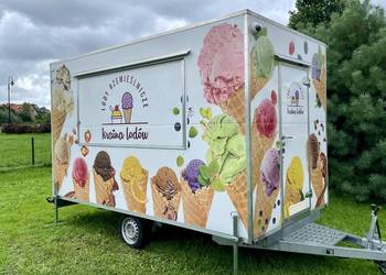 Przyczepa gastronomiczna do lodów, mobilna lodziarnia, food truck