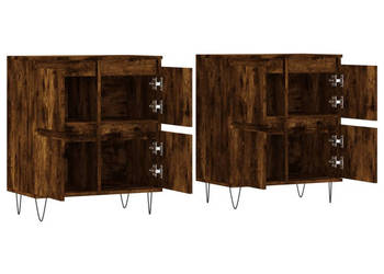 Szafki 2 szt. przydymiony dąb materiał drewnopochodny WM-3190178
