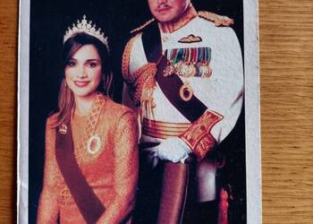 ABD ALLAH II IBN HUSAJN KRÓL JORDANII WRAZ Z ŻONĄ RANIĄ