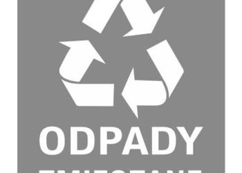 Naklejka do segregacji odpadów - odpady zmieszane PA066 15x12 cm wodoodpor…