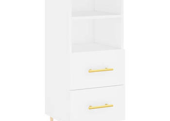 Szafka biała 345x34x90 cm materiał drewnopochodny WM-828652