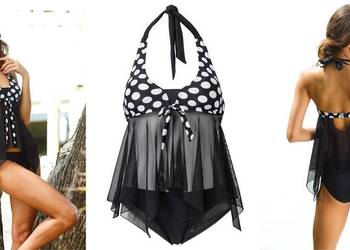 Tankini strój kąpielowy wiązane na szyi 40 NOWY