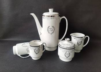 Stary serwis kawowy London porcelana Ćmielów projekt Wincenty Potacki PRL