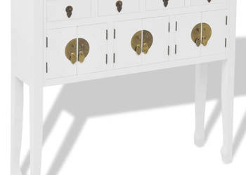 Komoda w stylu chińskim lite drewno biała WM-242647