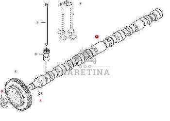 Massey Ferguson 7718S DYNA-VT Wałek Rozrządu z Kołem Zębatym CZĘŚCI 701100…
