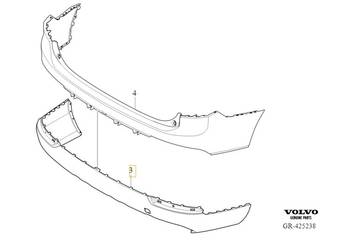 VOLVO XC90 II spoiler dokladka pod tylny zderzak 40003390