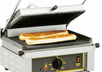 Kontakt grill elektryczny, ryflowany, 3 kW ROLLER GRILL 777214, PANINI