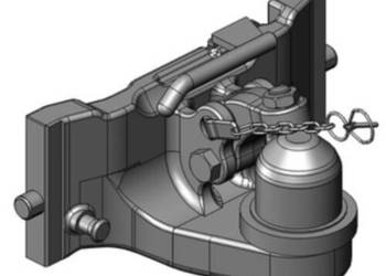 Zaczep transportowy, kulowy JD 390 mm 05639064A17