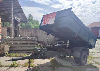 Przyczepa jednoosiowa na bliźniakach (wywrot elektryczny)