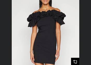 Efektowna Sukienka Mini Mała Czarna Damska YAS rozm S Koktajlowa